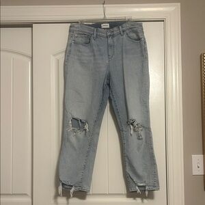 Pistola Light Blue Distressed Ankle Jeans